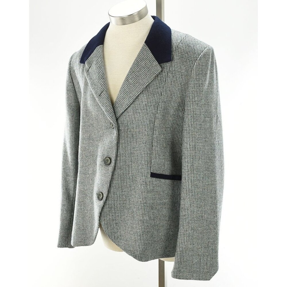JACK MURPHY IRELAND Jade Herringbone SASHA Wool Tweed Moleskin Jacket 14 NWT